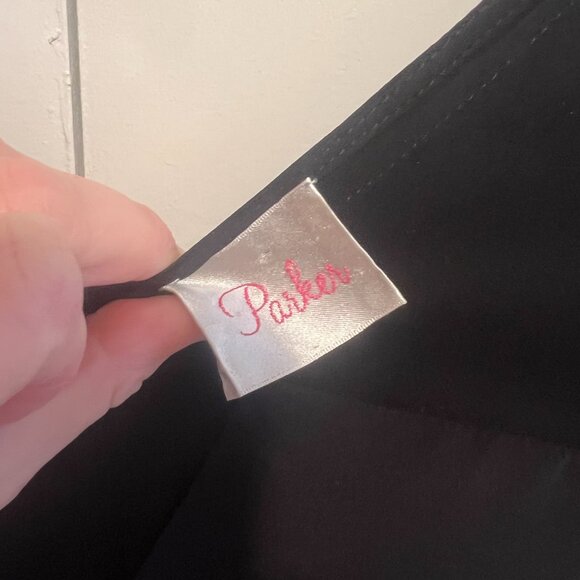 Parker Black Silk Short Sleeve Romper Size S - Picture 3 of 6